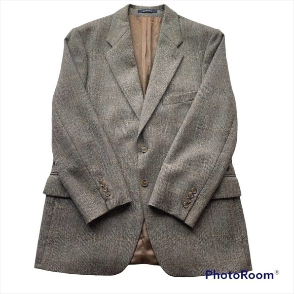 Ralph Lauren Suit Jacket Blazer Sport Coat Brown Size 42S Business office - Picture 12 of 15